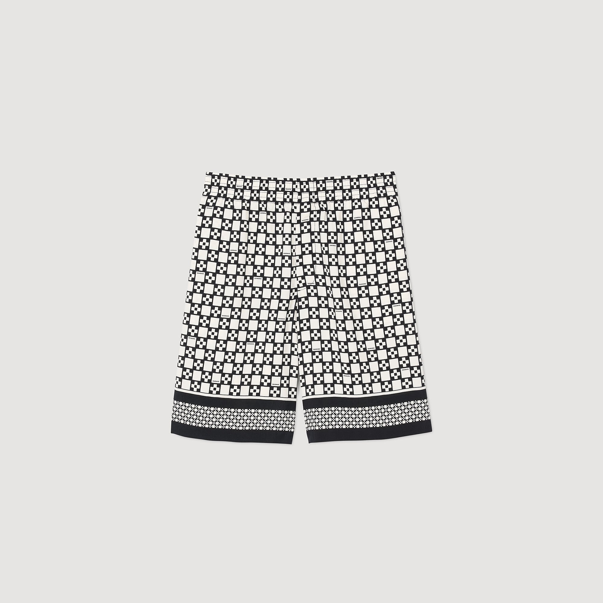 Square Cross flowy bermuda shorts