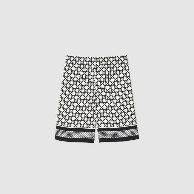 Square Cross flowy bermuda shorts
