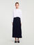 Curb chain buckle pleated skirt