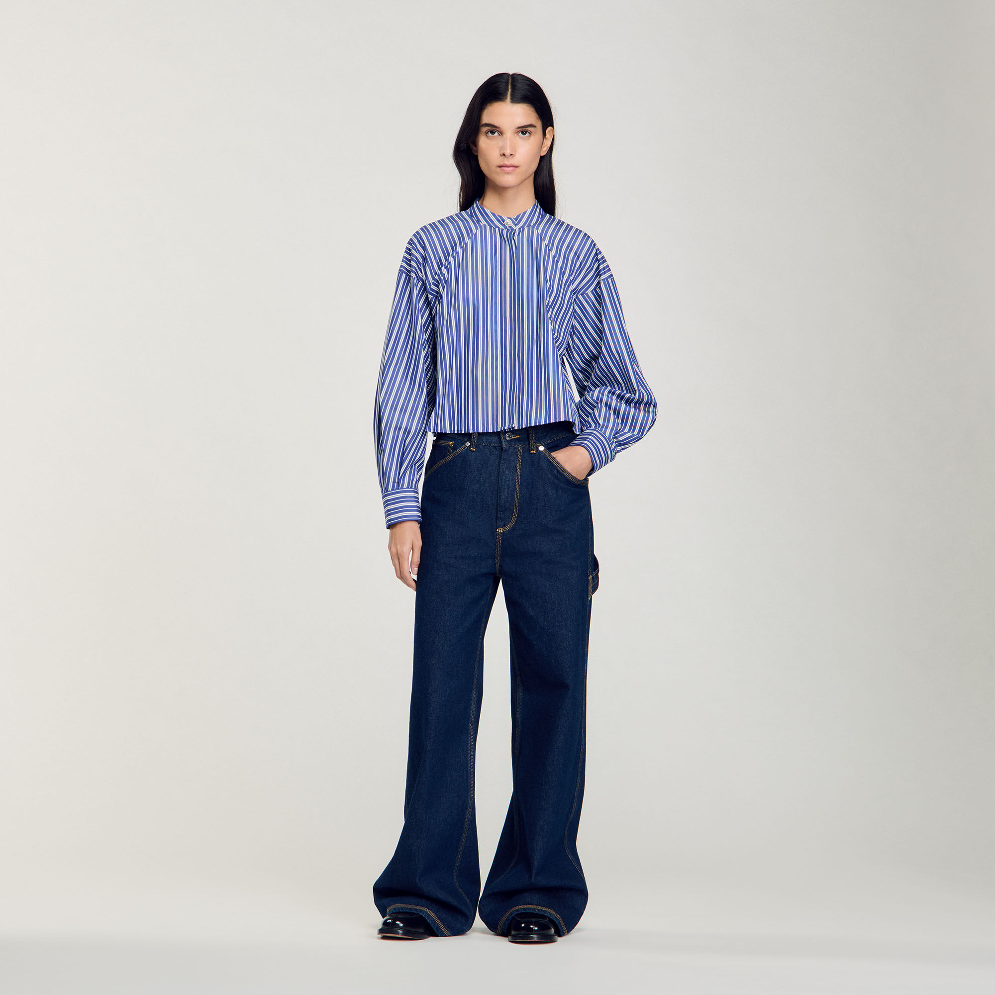 うのにもお得な情報満載！ Striped shirt blue For Women | Sandro Paris トップス