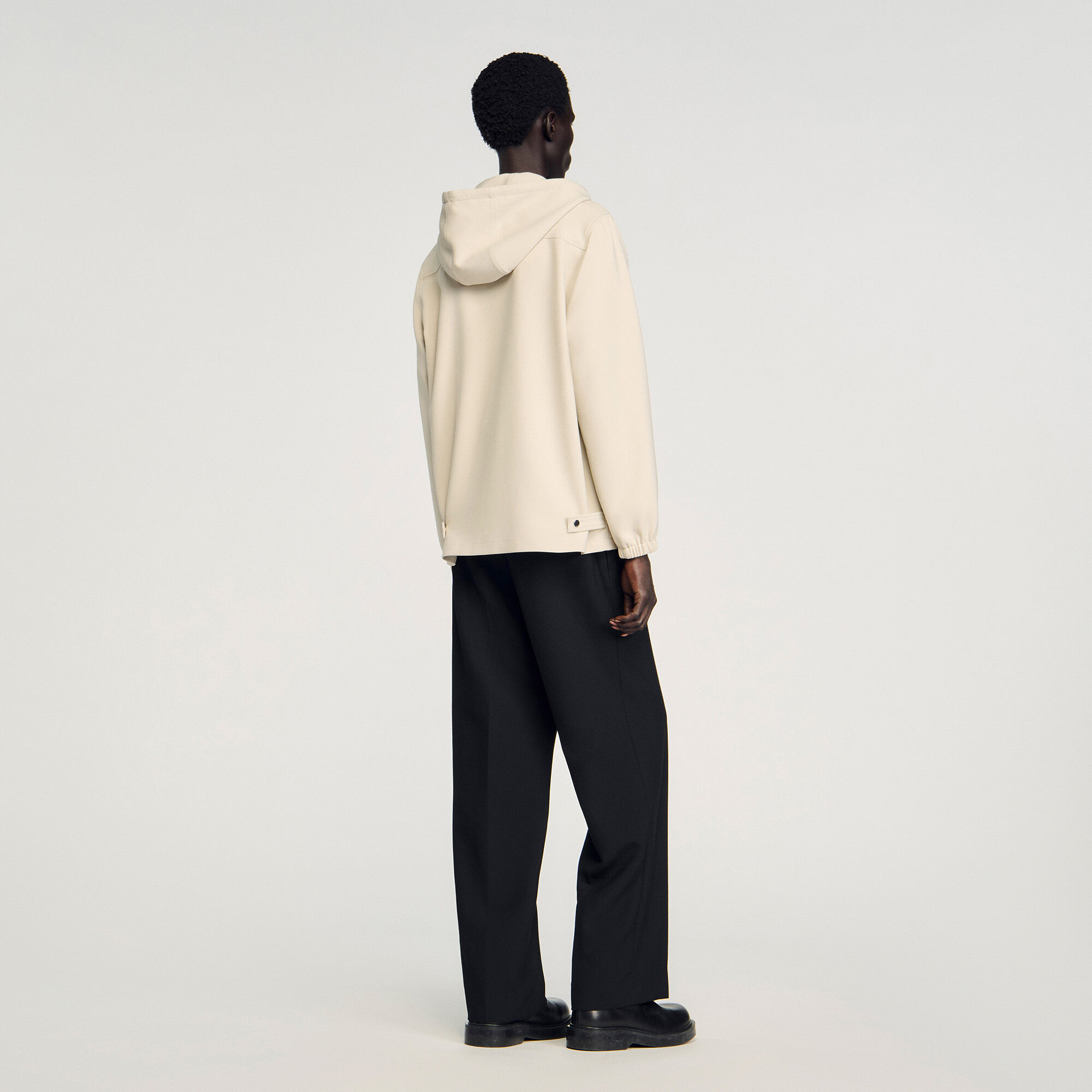 フランス発 Sandro フード付き お洒落 ロゴ入 スウェット シャツ Sandro_SHPTS01563-D346_H_1.jpg