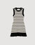 Striped knit mini dress