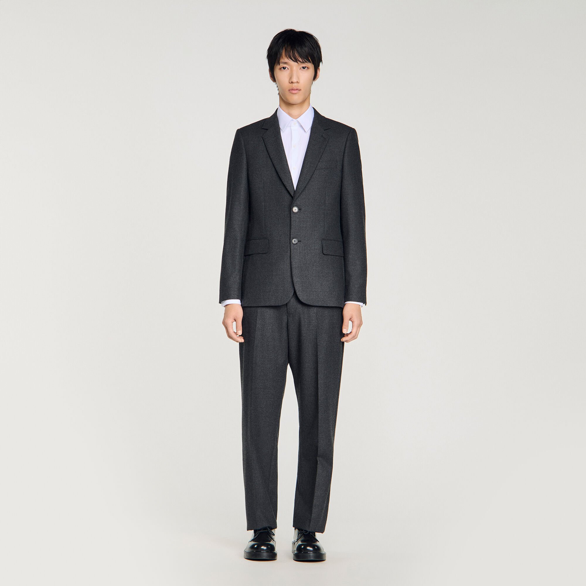 Tailored Virgin Wool Suit Jacket