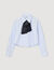 Cropped shirt with removable tie