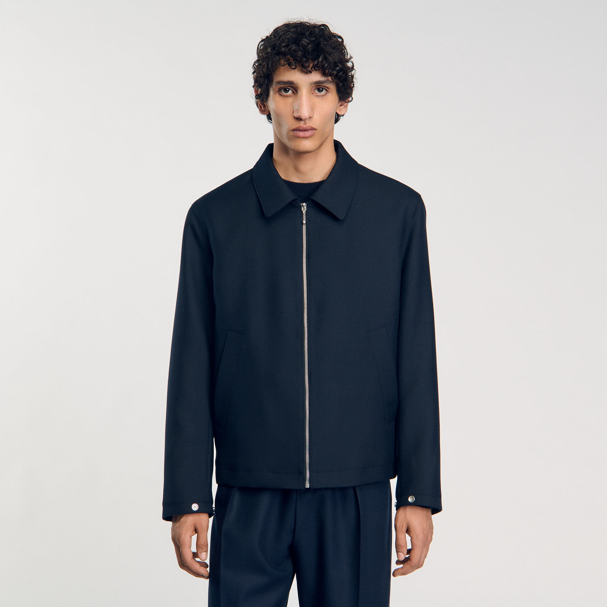 豊富な商品から Zip-up jacket Paris Sandro | Men for blue ジャケット・アウター