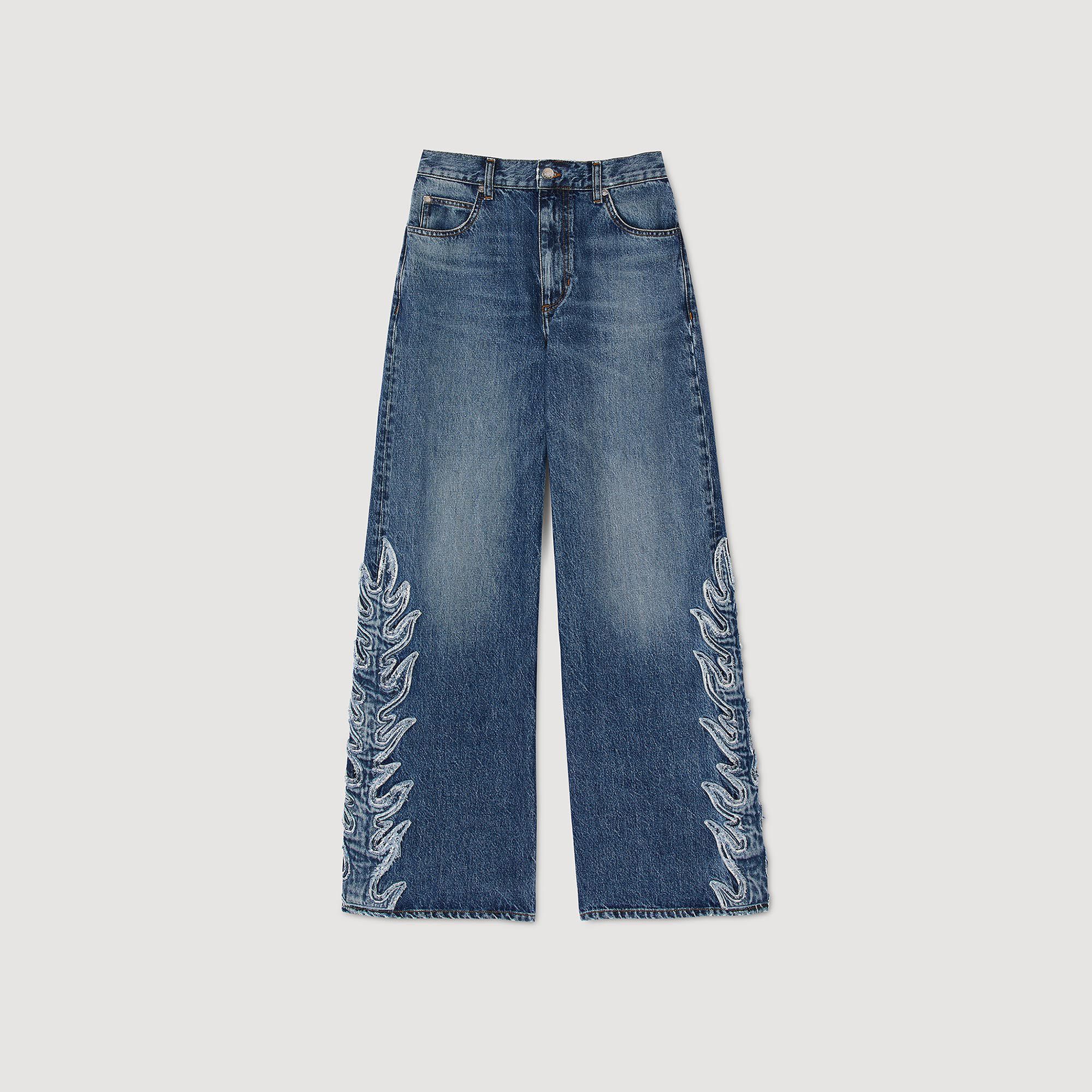 商品画像：Marni Flocked Denim Wide-Leg Jeans | Apparel » Buy online now! 3