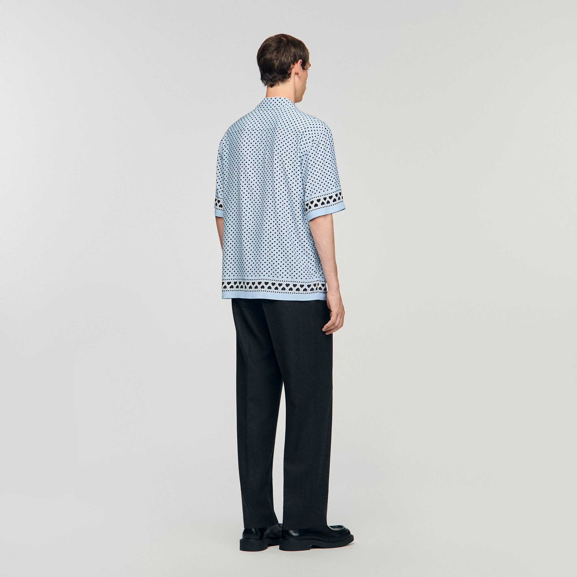 Heart motif flowing shirt