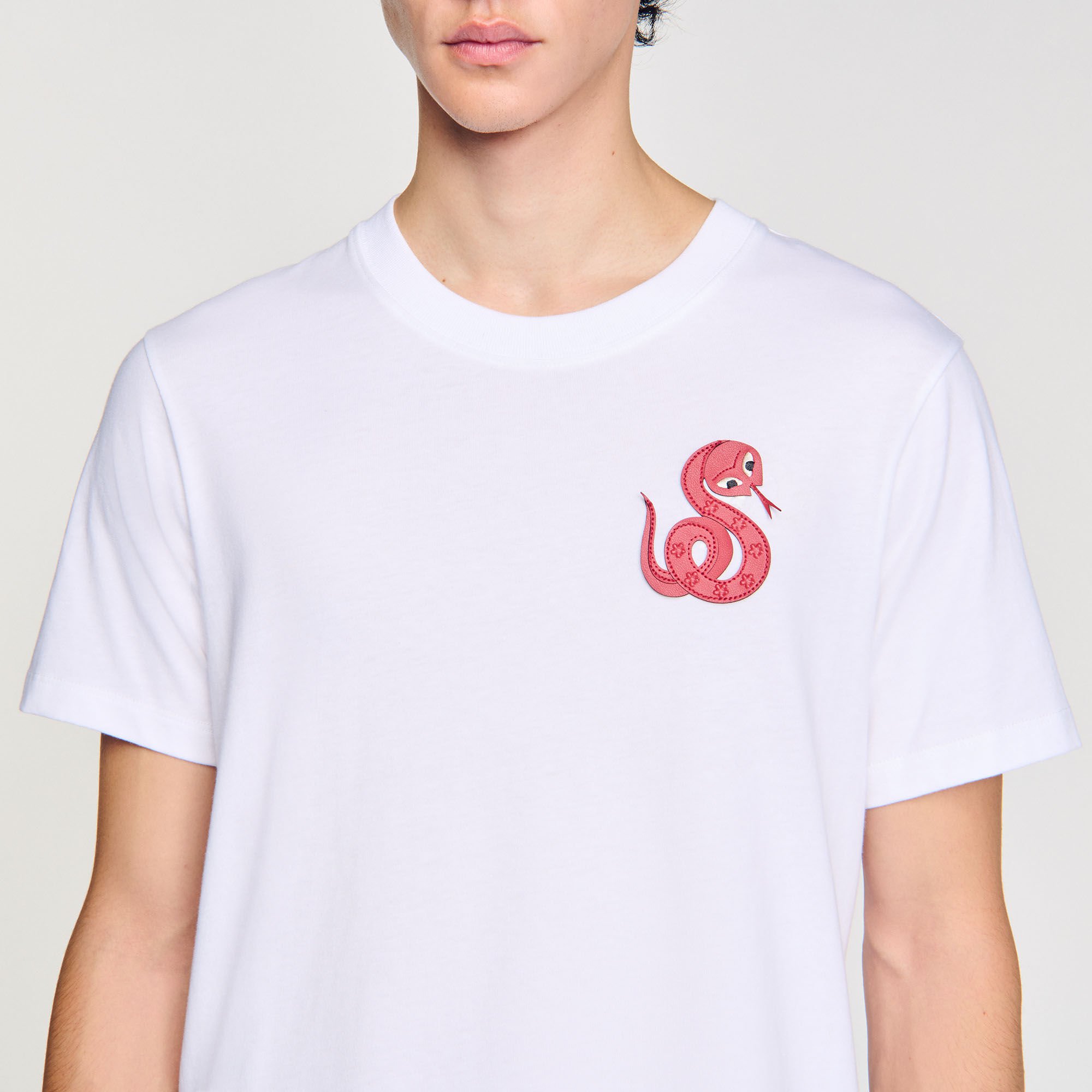 T-shirt with snake detail