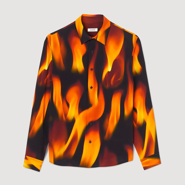 Flame pattern shirt