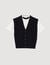 Two-tone wool and cashmere sweater