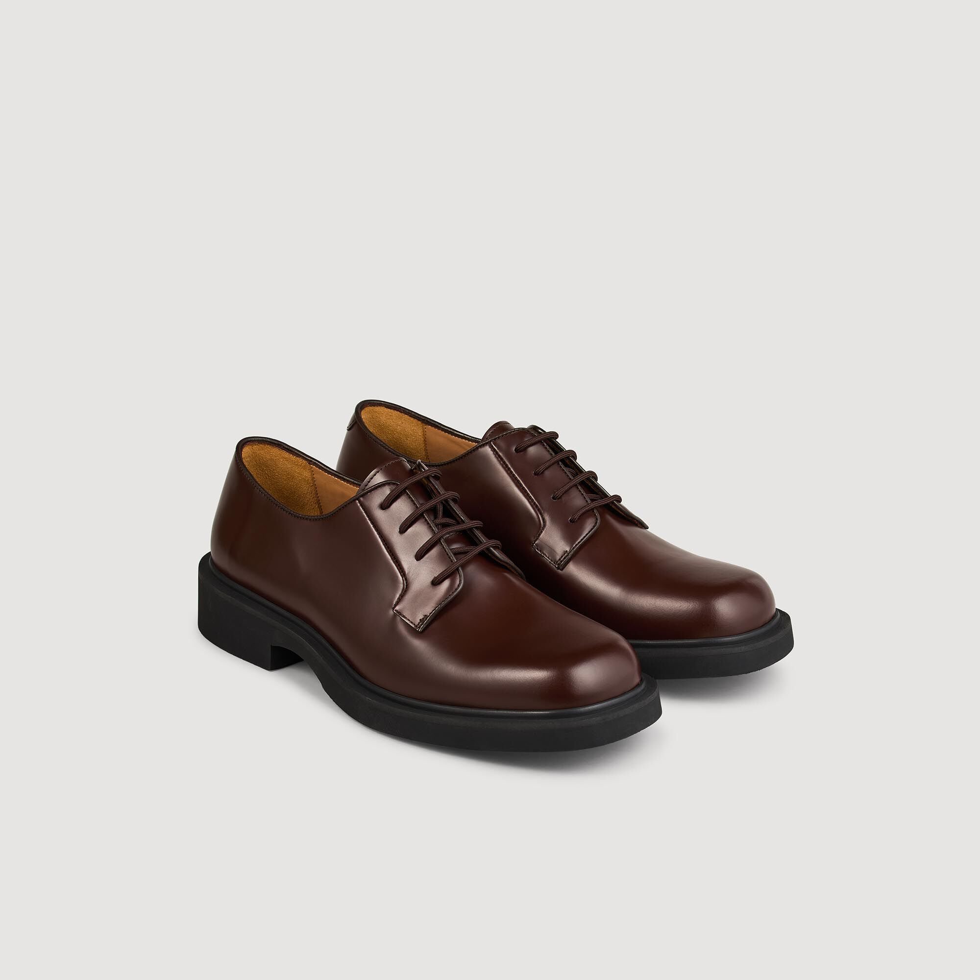 Patent leather dress shoes