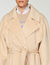 Double-breasted wool trench coat