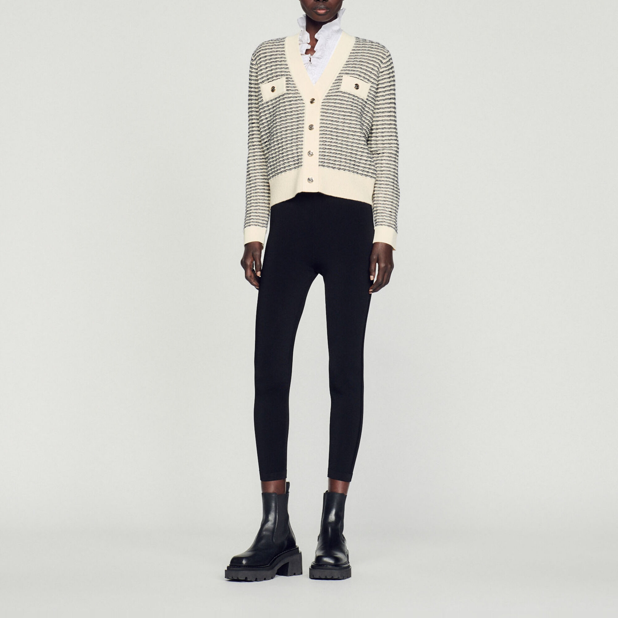 Sandro long cardigan with long sleeves top