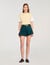 Dual-material knit sweater