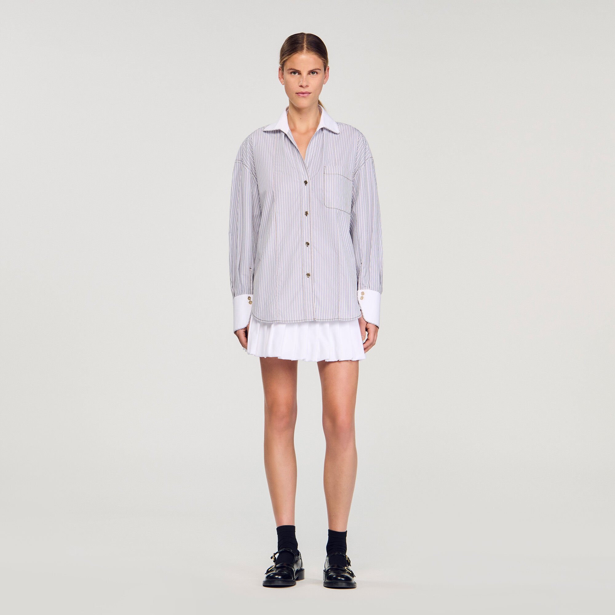 Oversized striped shirt