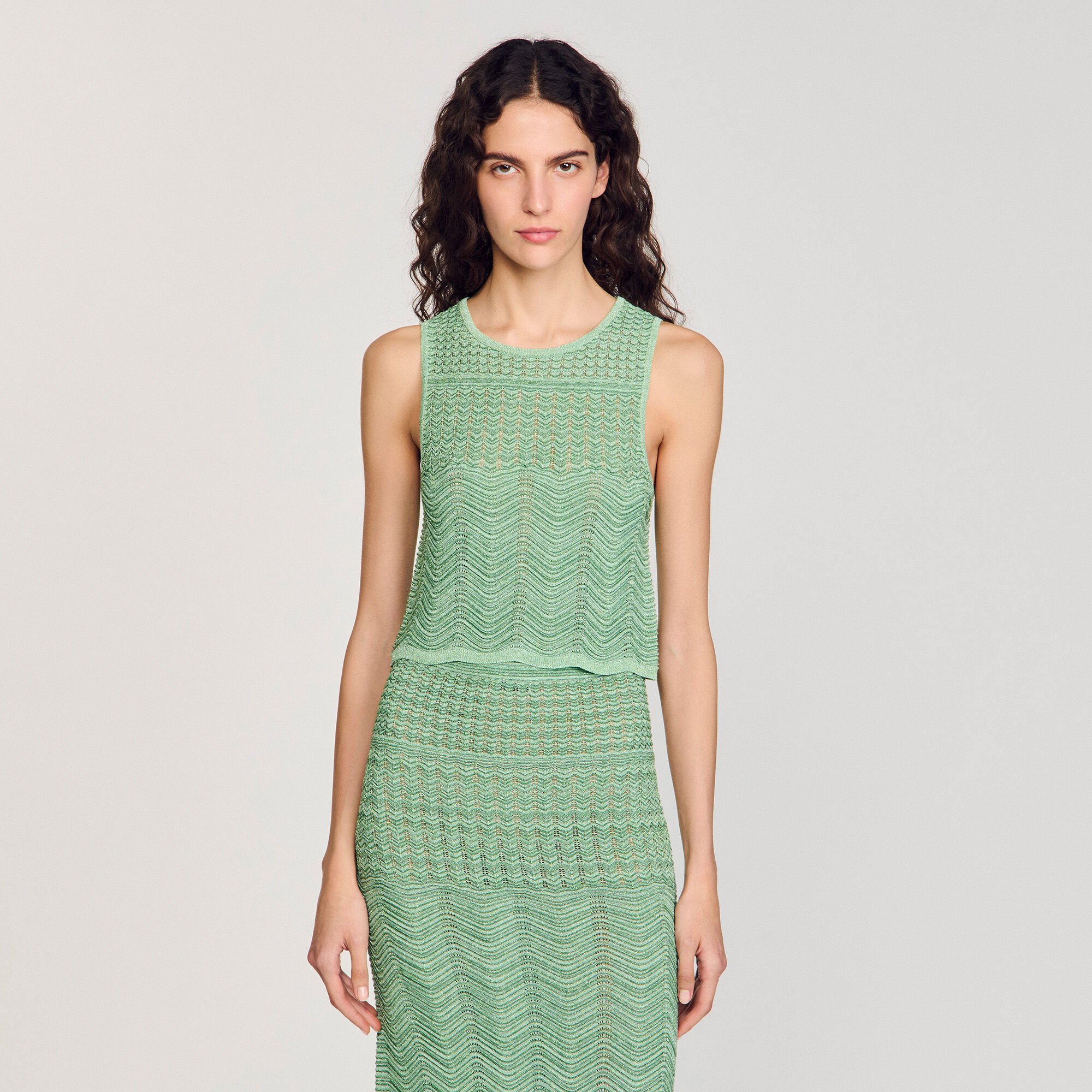 Decorative knit top
