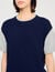 Dual-material knit sweater