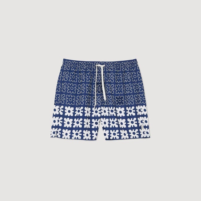 Floral print swim trunks