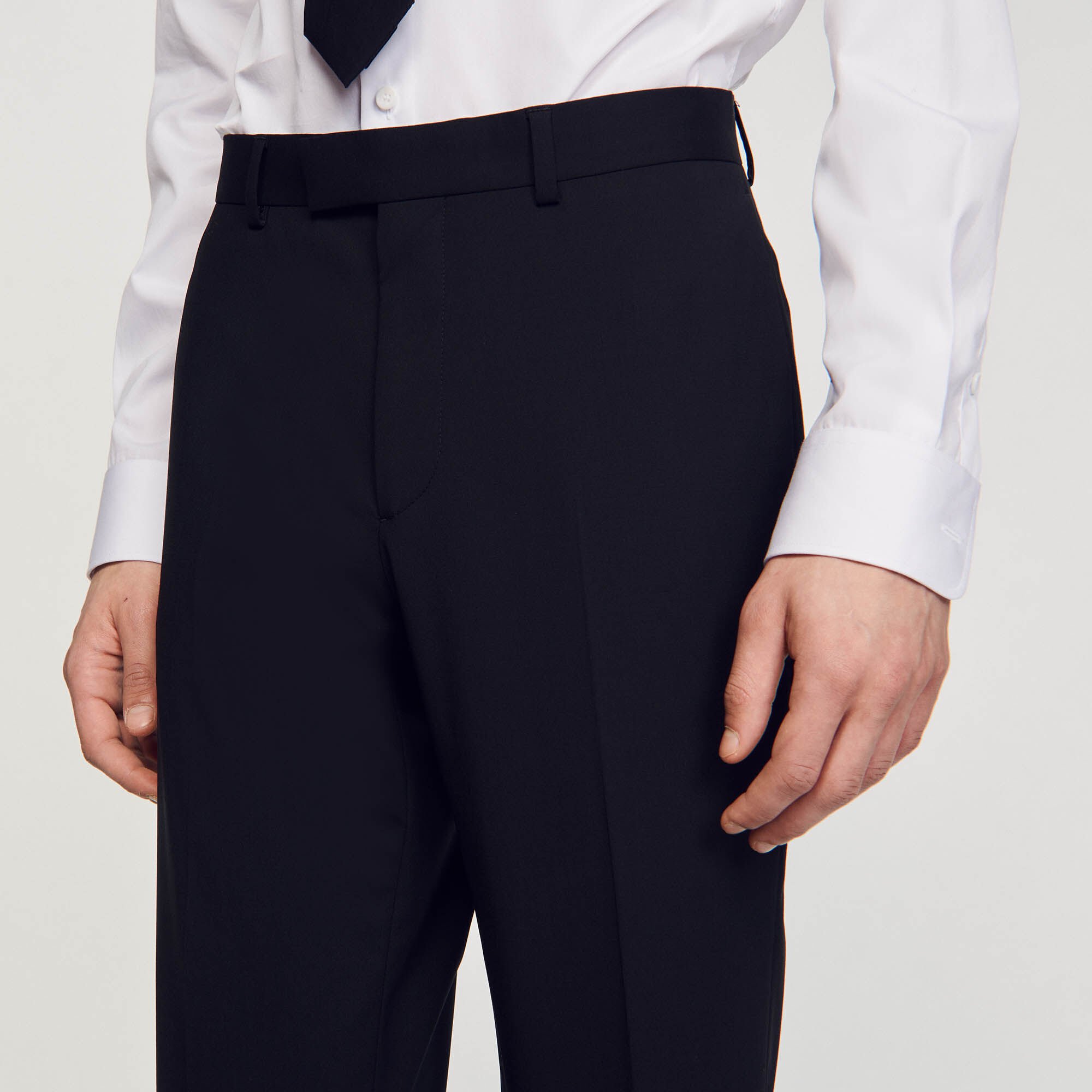 Classic suit pants Black / Gray | Sandro Paris