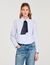 Cropped shirt with removable tie