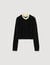 Pointelle collar cardigan