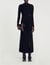 Long, gathered knit dress