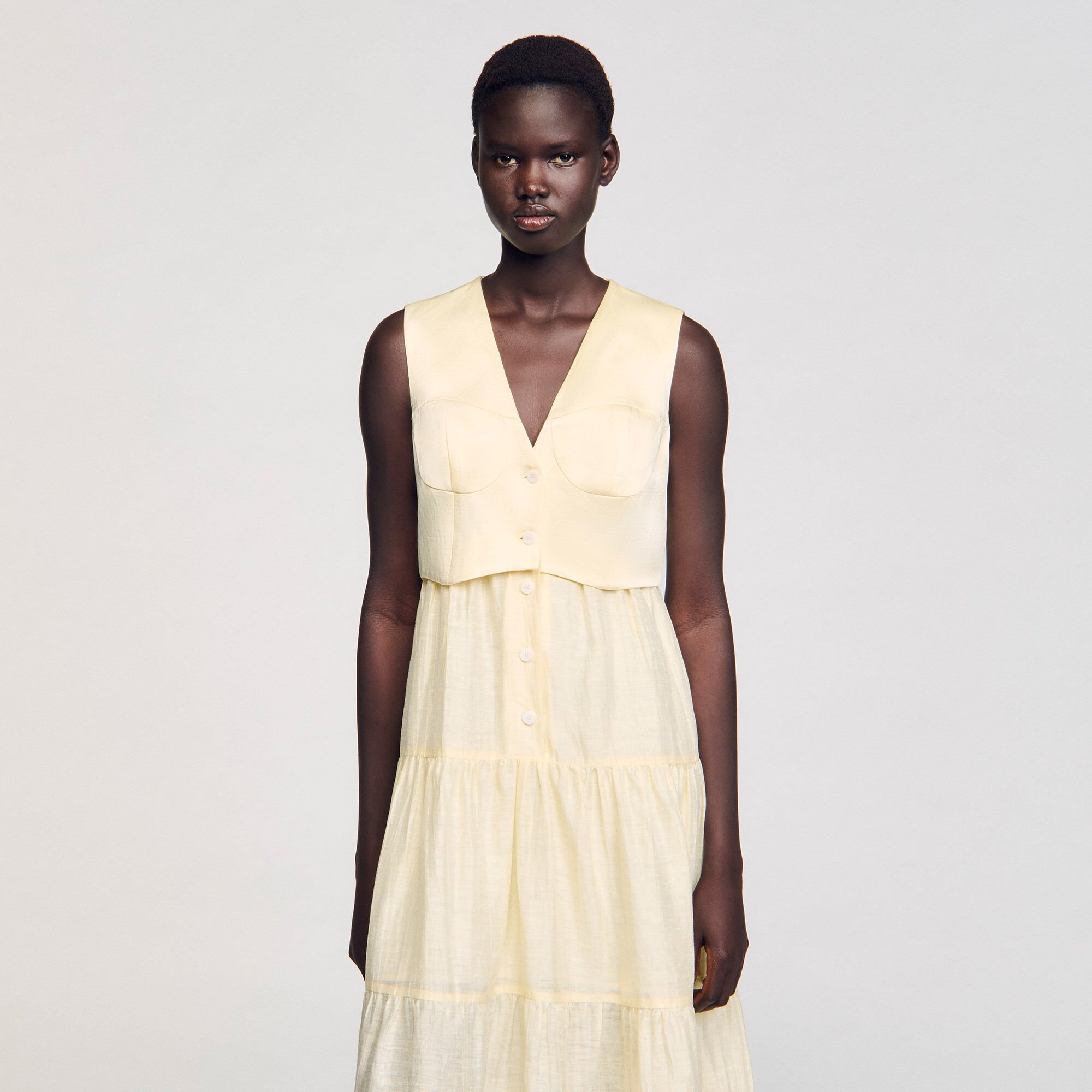 Linen maxi dress