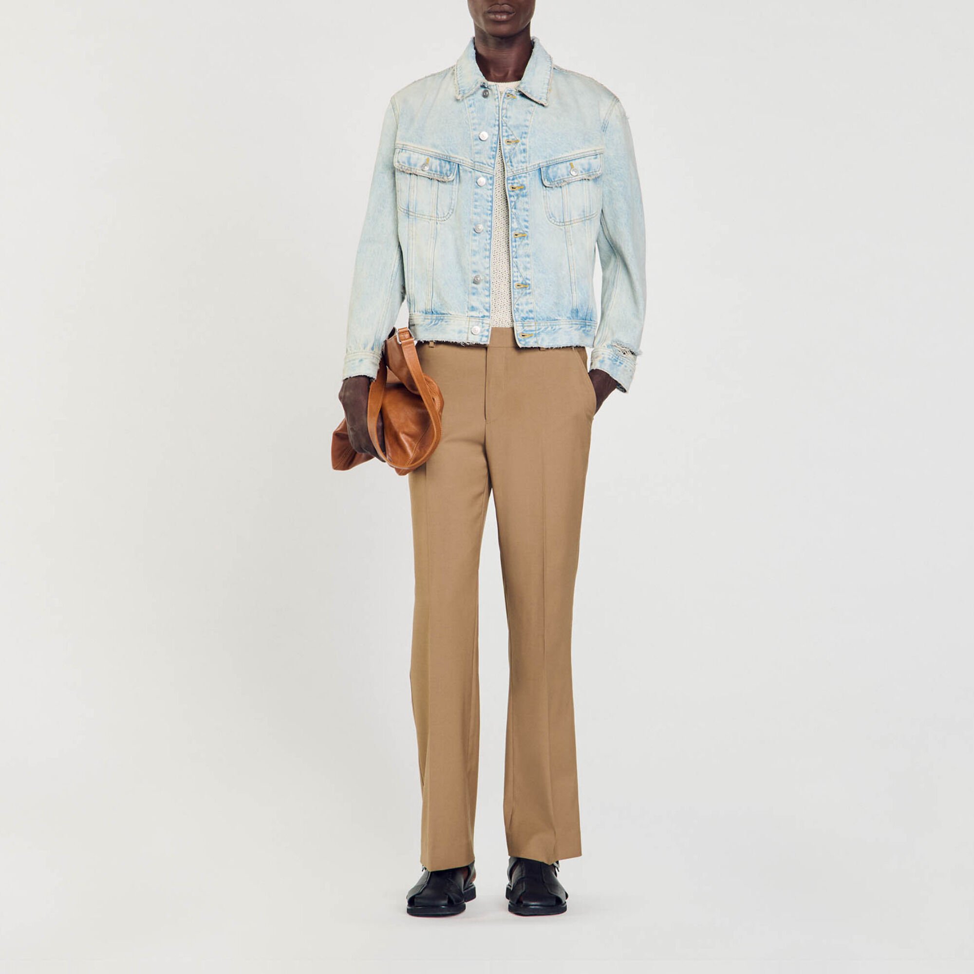 Faded denim jacket