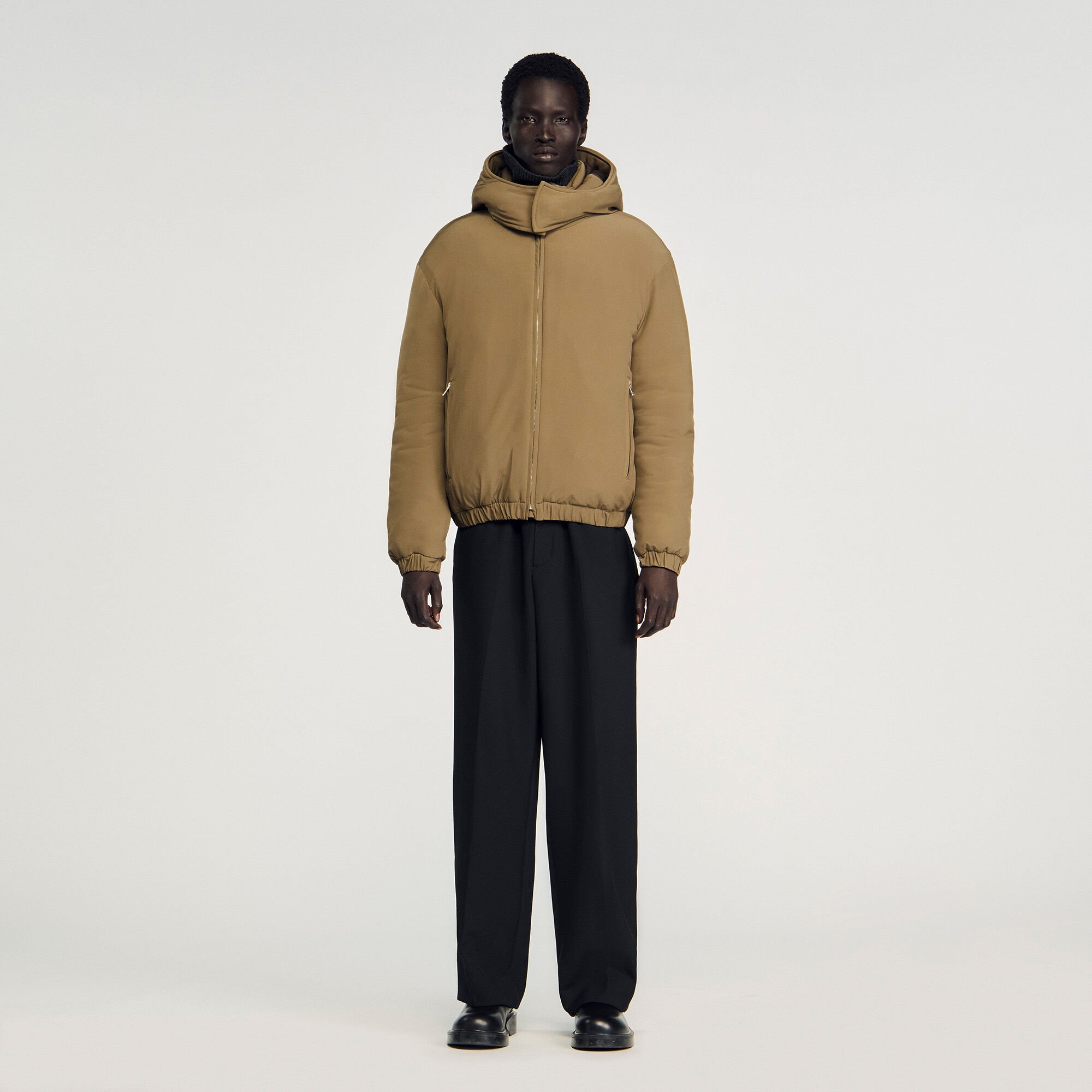 Puffer jacket with removable hood Puffer jacket with removable hood