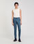Elasticated straight-leg trousers