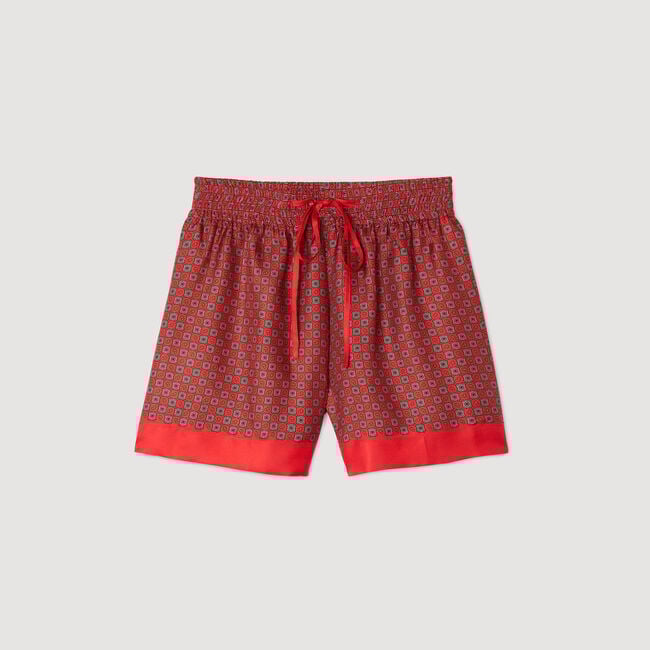 Scarf print shorts