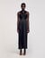 Slit satin-effect maxi dress