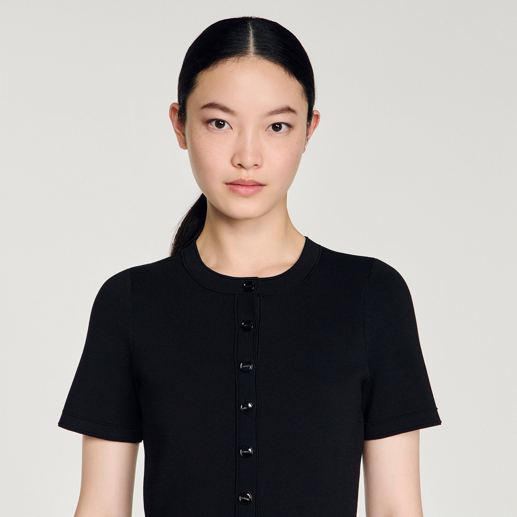 Peplum knit maxi dress