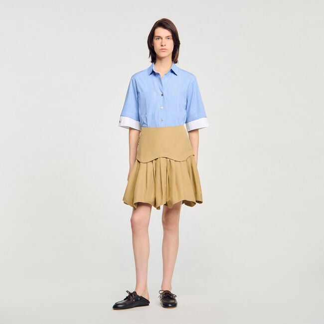 Mini ruffled skirt