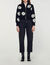 Floral trucker-style sweater