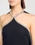 Mini cape dress with rhinestones