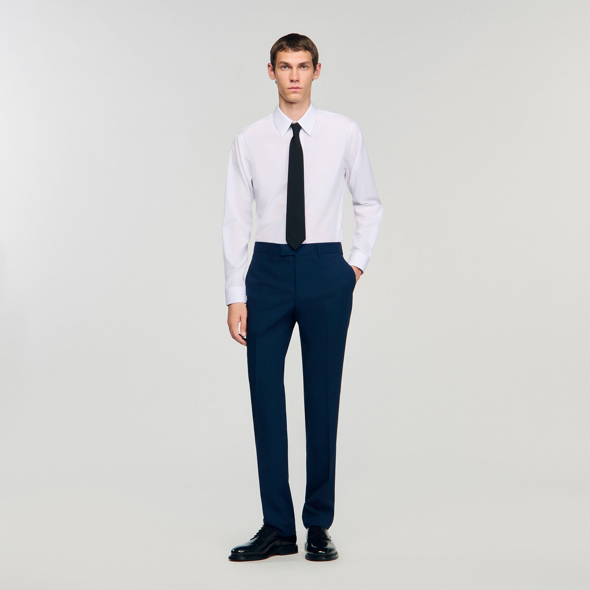 Wool suit trousers