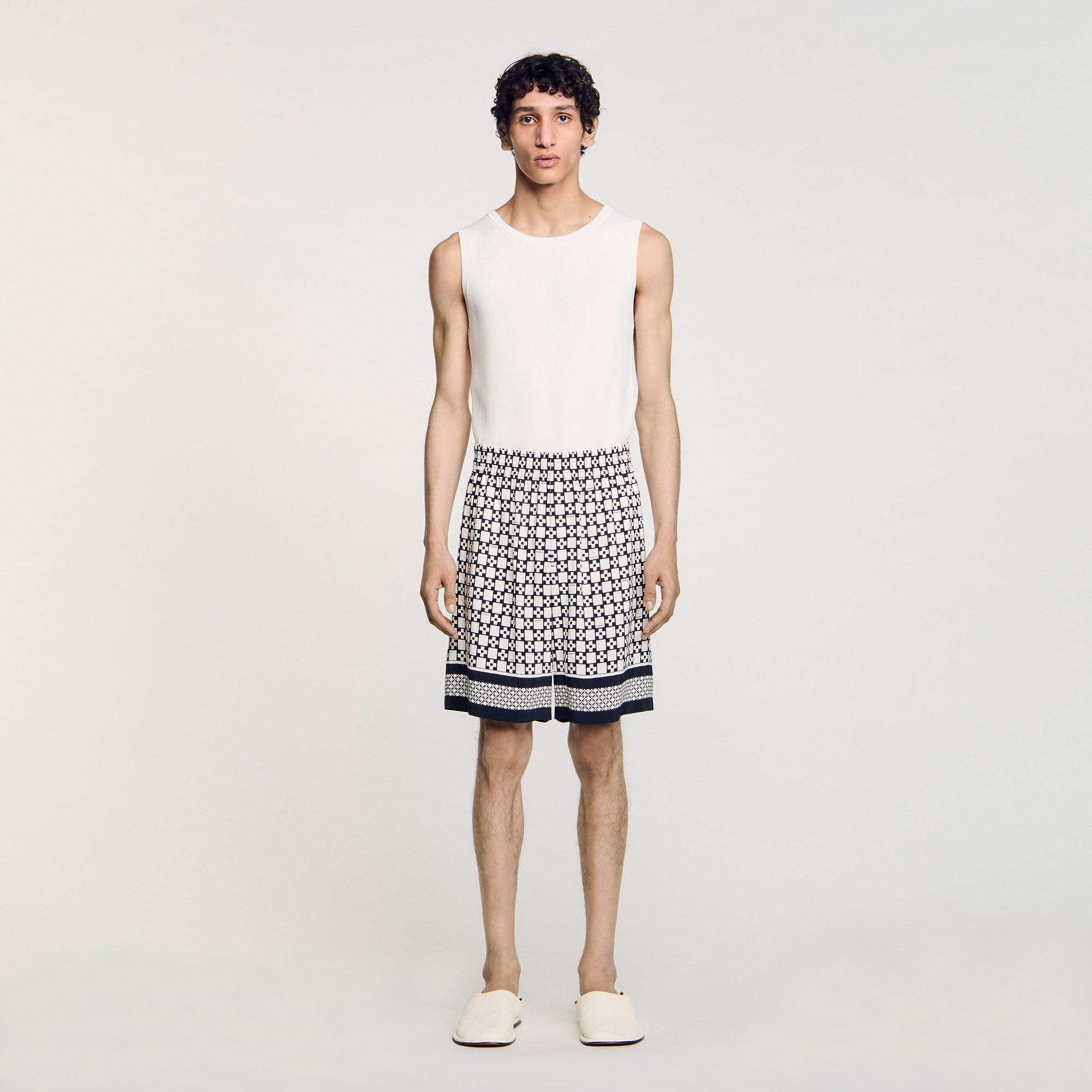 Square Cross flowy bermuda shorts