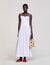 Draped bustier maxi dress