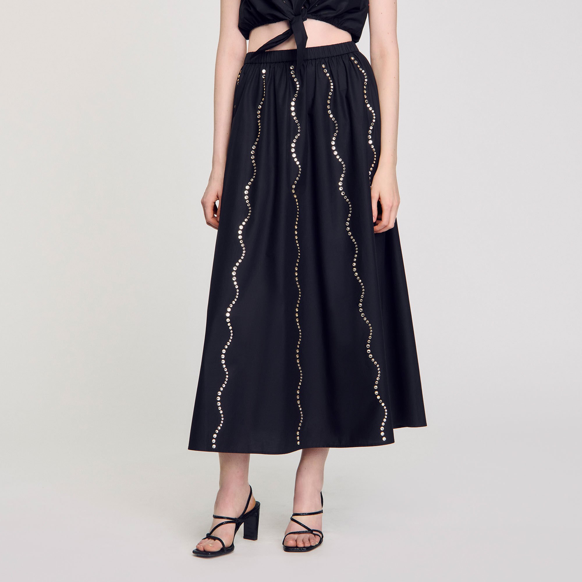 Long rhinestone skirt