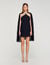 Mini cape dress with rhinestones