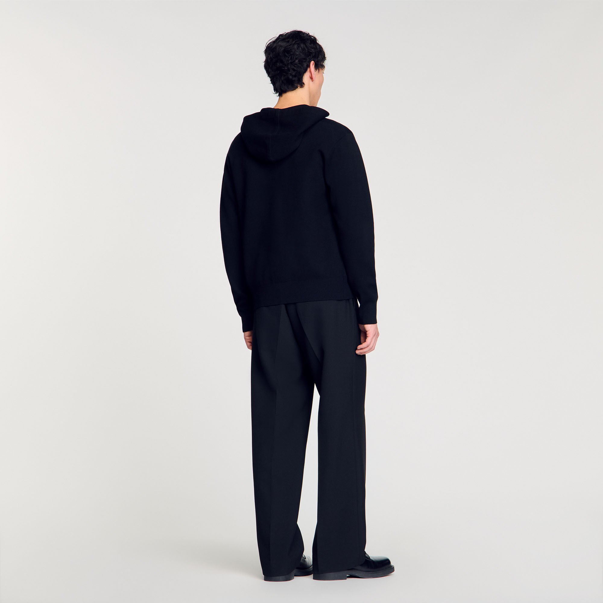 Zip-up cardigan with snake detail black / gray for Men