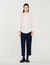 Silk shirt with pleated trim