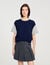 Dual-material knit sweater