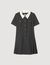 Mini pleated dress with rhinestones
