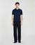 Knitted polo shirt with zip collar