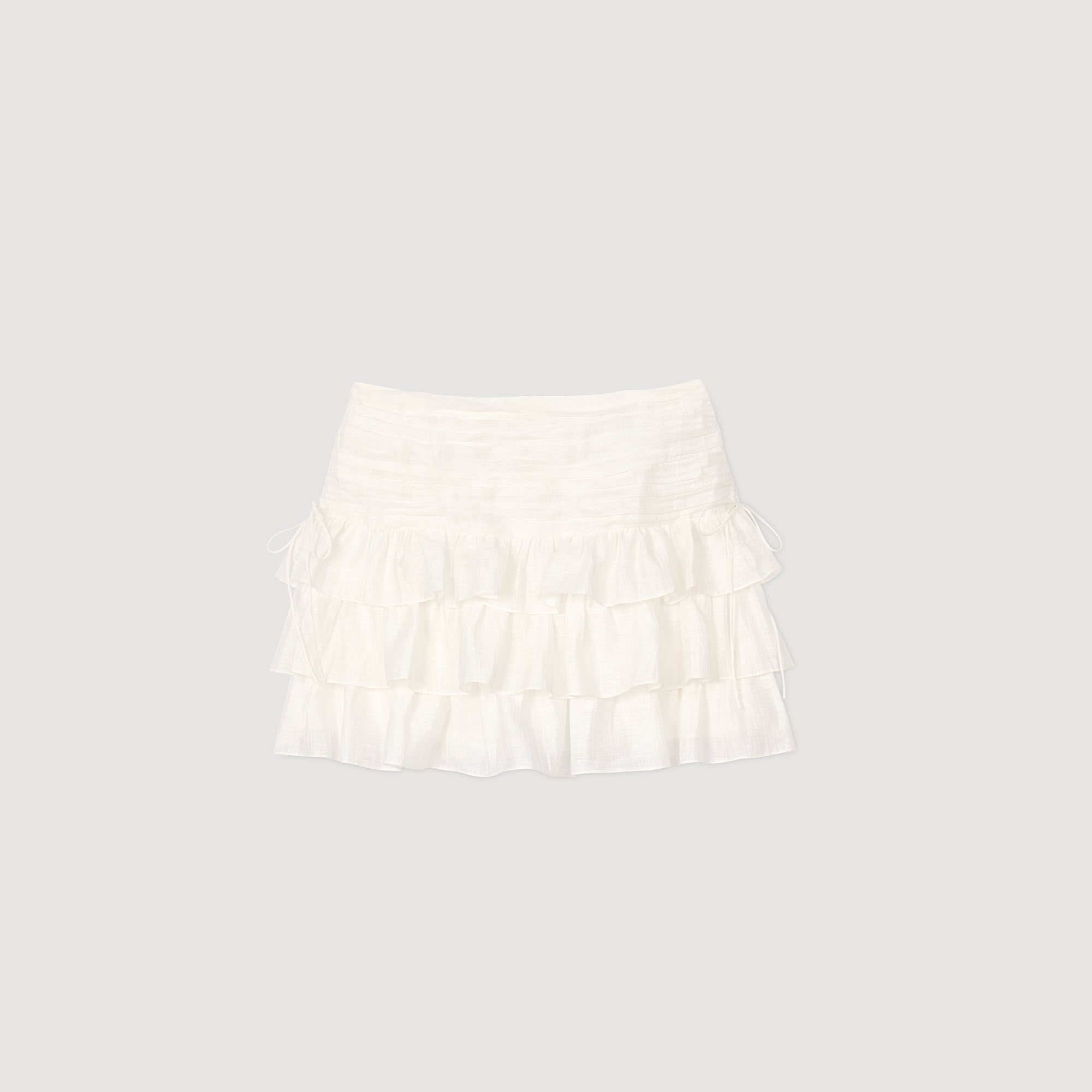 Short ruffled skirt