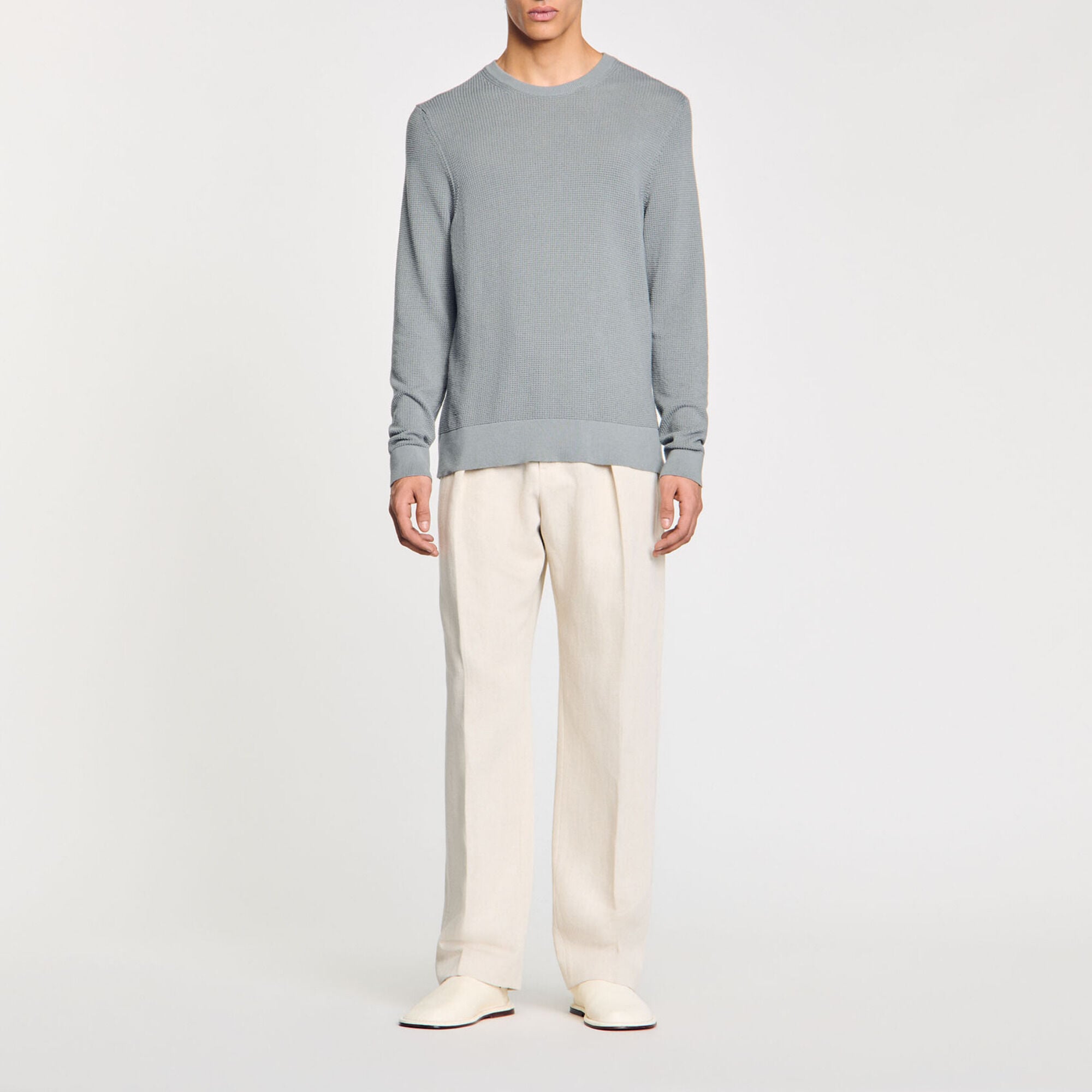 Textured knit sweater