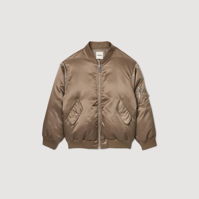 Satin-look bomber jacket