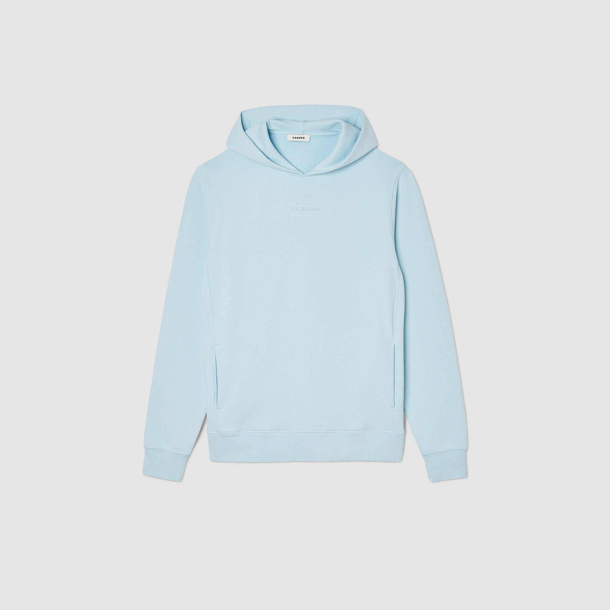Hooded sweatshirt with rubber logo